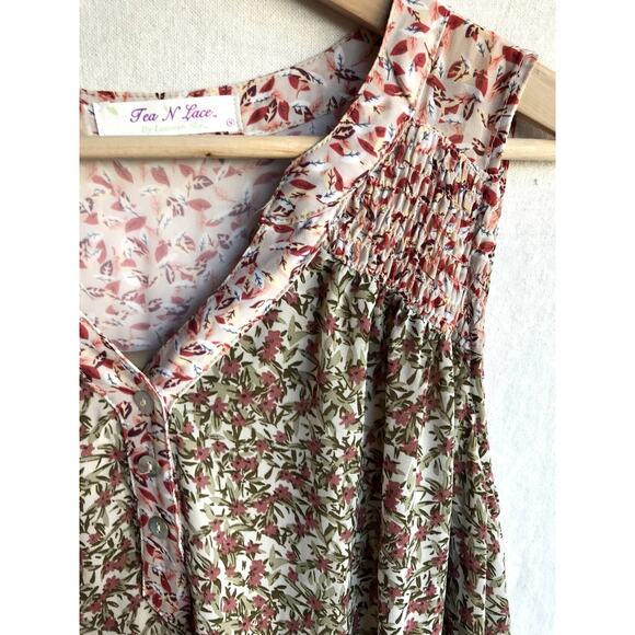 Tea N Lace Hi-Low Floral Print Ruffled Maxi Dress - Picture 5 of 9